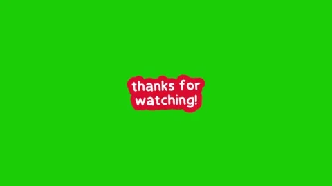 Thanks text animation on green screen Stock-Footage 334417821