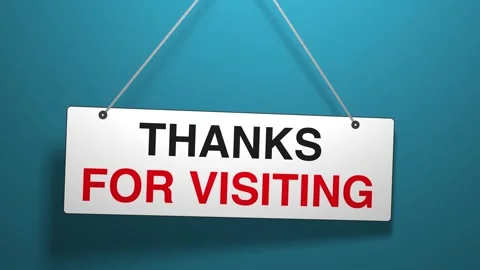 Thanks for Visiting  Hanging Sign 3D Animation Stock Footage 246252960