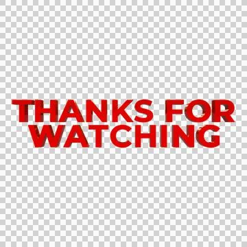 Thanks for watching 3D Render 스톡 일러스트
