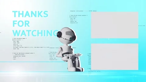 Thanks for watching animation end screen for your social media content Stock Footage 268849986