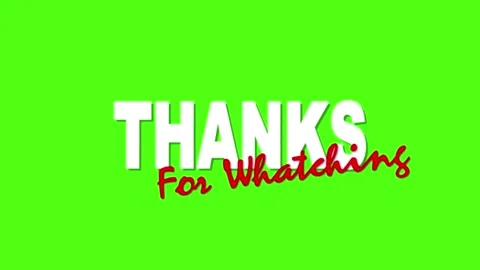 Thanks For Watching Animation Left to Right Green Screen Background 스톡 동영상 303383283