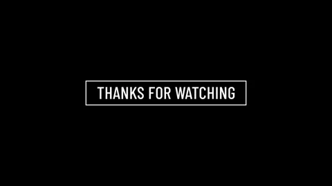 Thanks for watching animation for screen end video Stock Footage 265722197