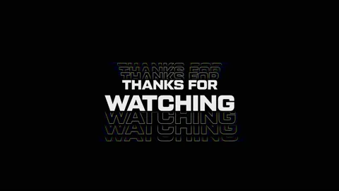 Thanks for watching Animation text with glitch effect Stock Footage 221564518