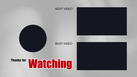 Thanks for watching. End screen with clean greyish background Stock Footage 201270936