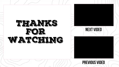 Thanks For Watching End Screen, Outro Template with Topographic Background Vídeo Stock 313460158