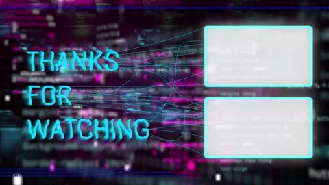 Thanks for watching end screen template for your social media content. Stock Footage 267381887