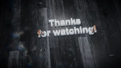 Thanks for watching - extruded text Vídeo Stock 212381056