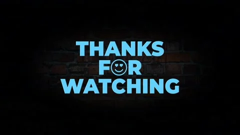 Thanks For Watching, Fire, Electric and Neon Text Effect Stock Footage 190330971