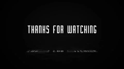 Thanks for Watching Fire Glow Text with Reflection Stock Footage 198053810
