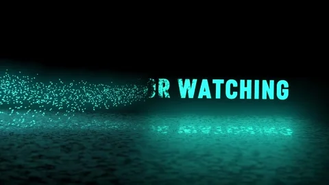 Thanks for watching Glitter Flying to triangle particle animated video Stock Footage 274629533