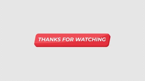 Thanks for watching isometric UI button animation Stock Footage 332232473