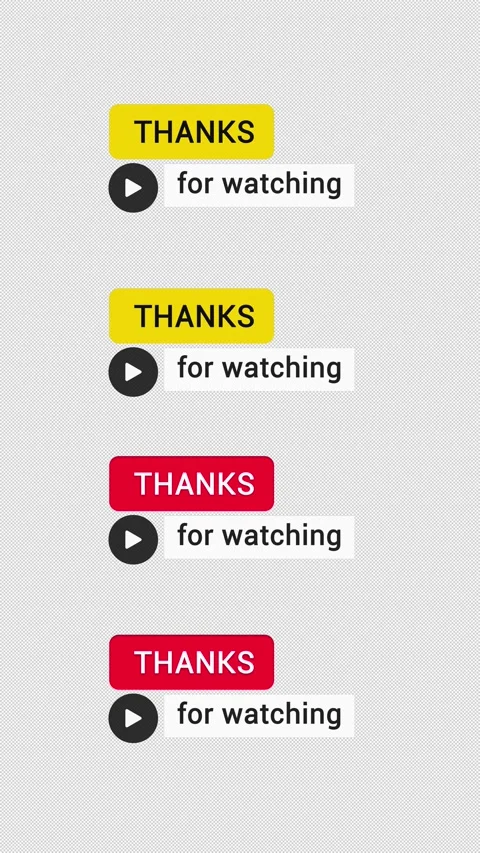 Thanks for Watching Lower Thirds Pack – 4 Outro Animations – 4K Transparent Stock Footage 325020822