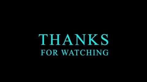 Thanks for watching the neon light rays text effect and smooth animated video Stock Footage 274465664