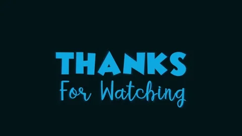 Thanks for watching neon light rays text effect and smooth animation video Stock Footage 274465674