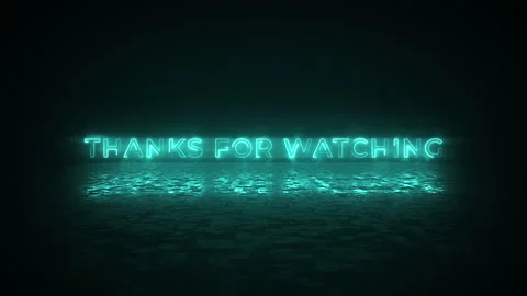 Thanks for watching neon text animation on black background. Seamless looping v Stock Footage 295422312