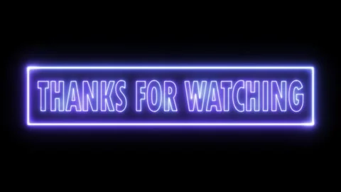 Thanks for watching neon text	 Stock Footage 276898765