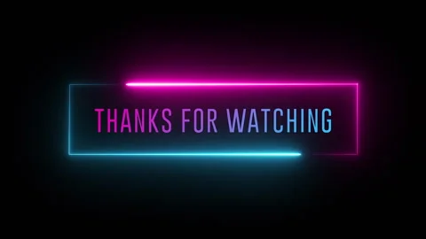 Thanks For Watching Neon text Stock Footage 278684562