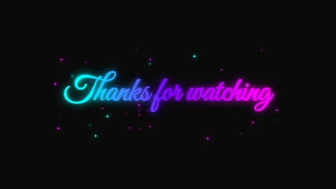 Thanks for watching neon text. Video stock 337013402