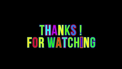 Thanks for Watching Outro Dynamic Random Color Changing Text Animation Vídeo Stock 311717538