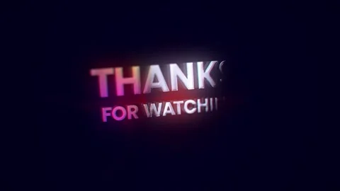 Thanks for watching rays light text effect animated video Stock Footage 274464893