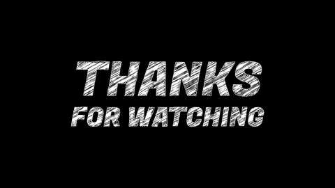Thanks For Watching Scribble Text Animation Stock Footage 316306344