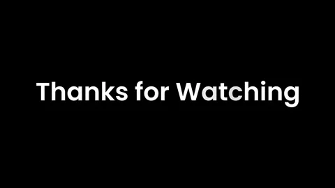 Thanks for watching smooth text animation isolated on black background Video stock 326341926