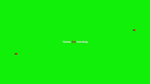 Thanks for watching text animation alpha channel 4k Stock Footage 279489601