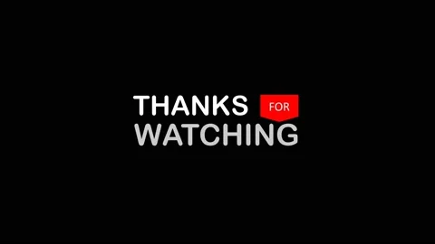 Thanks For Watching Text Animation On Black Background Stock Footage 220187103