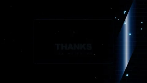 Thanks for watching text animation with neon frame on dark brick wall digit.. Vidéo 343820816