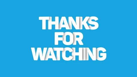 Thanks for Watching Text Animation Overlapping Effect on Blue Background Vídeos de archivo 318826450