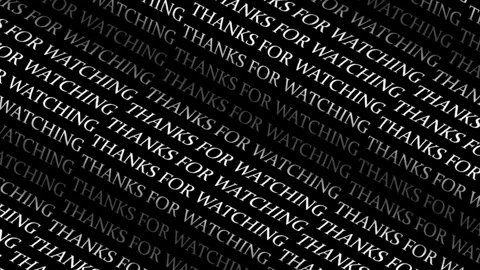 Thanks for watching text animation, wavy effect, for video outro and end screen Видео 336490892