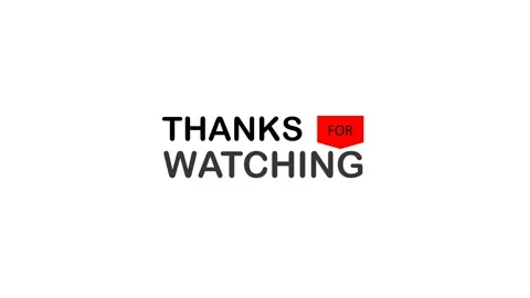 Thanks For Watching Text Animation On White Background Stock Footage 220187113