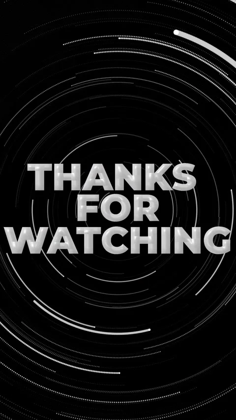 Thanks For Watching" text with a digital glitch effect. 3D white letters 库存影片 319389964