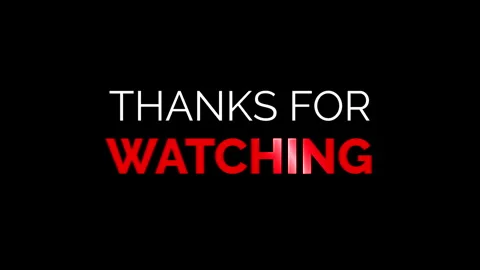 Thanks for watching Text typography animation 4k video Stock Footage 302726379