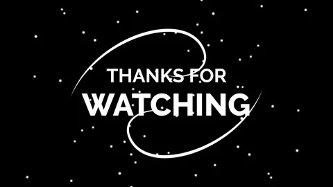 Thanks for watching Text typography animation 4k video Stock Footage 302726512