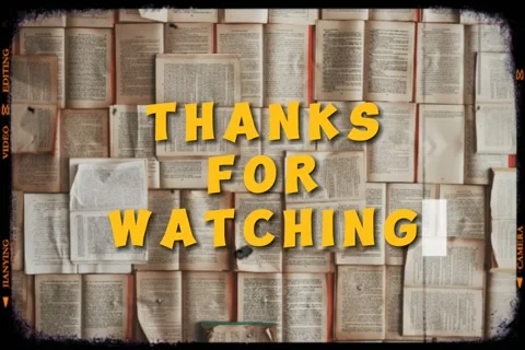 Thanks for watching theme book Stock Footage 295831124