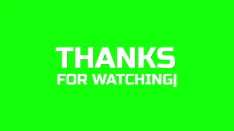 Thanks For Watching typewriter on green screen animation Stock Footage 297250778