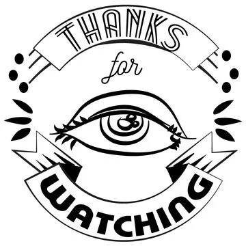 Thanks For Watching Vector Illustration Stock Illustration
