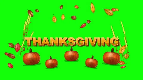 Thanksgiving 3d harvest2 typography Vídeos de archivo 345794909