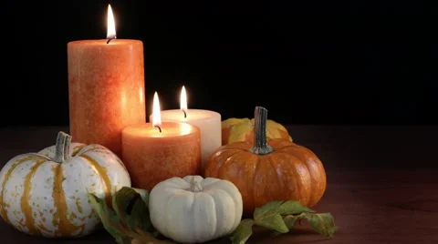 Thanksgiving Candles Video stock 68360573