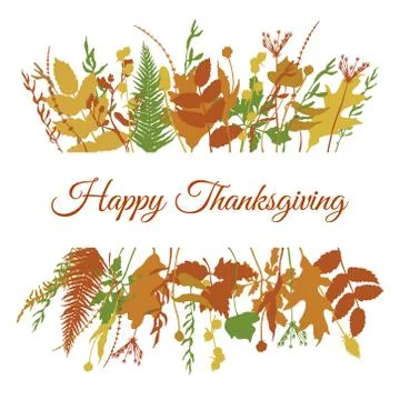 Thanksgiving card template Stock Illustration