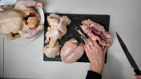 Thanksgiving Chicken Prep Tutorial Vídeos de archivo 292162174