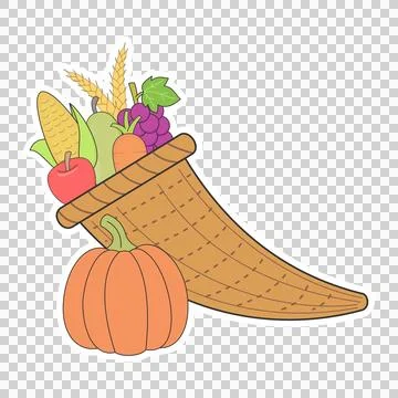 Thanksgiving cornucopia 스톡 일러스트