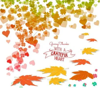Thanksgiving Day background with maple leaf Stock Illustration