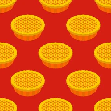 Thanksgiving day Pumpkin Pie pattern. Vintage Cake background. Food for natio イラスト素材