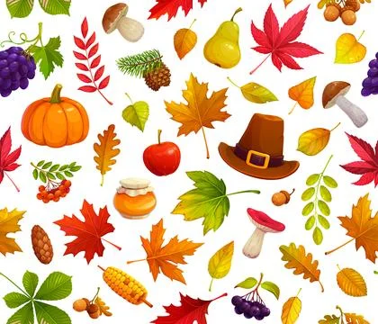 Thanksgiving Day seamless pattern background Stock Illustration