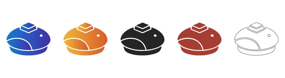 Thanksgiving dinner bread roll icon Stock Illustration