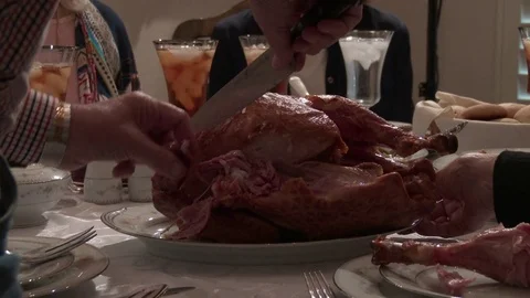 Thanksgiving dinner Stock Footage 81598510