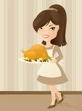 Thanksgiving dinner Stock Illustration