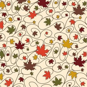 Thanksgiving fall leaf background in vector format. Stock Illustration